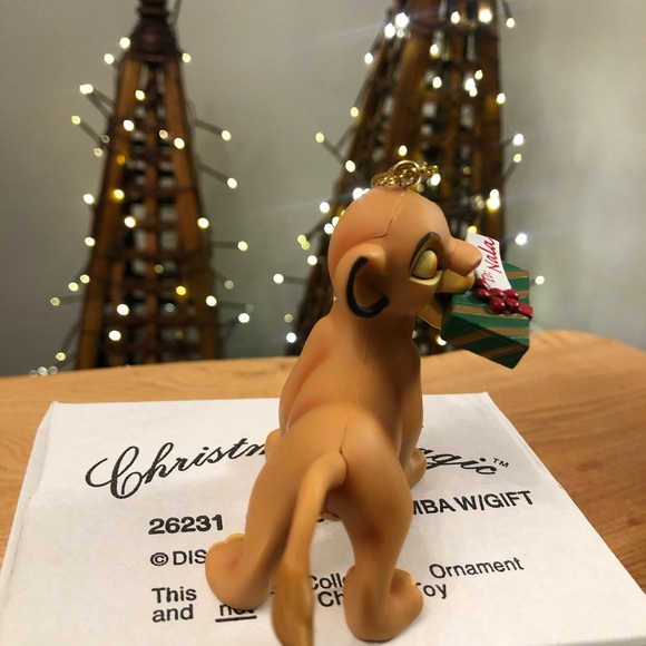 Vintage Disney Collectable Christmas Ornament - Simba w/ Gift - The Lion King - Picture 5 of 6